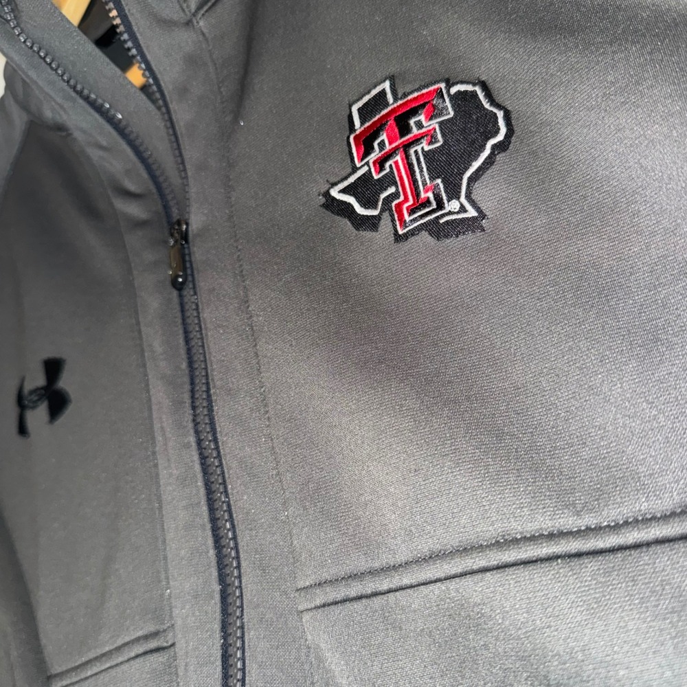 Texas Tech Under Armour Storm Jacket Mens Large Gray Full Zip Fleece